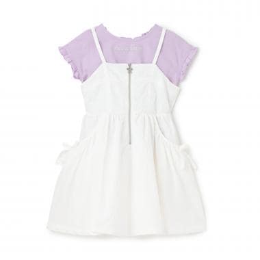 【人気商品再入荷】【直営店で取り扱い無し】フロントZIPキャミワンピース＆半袖Tシャツセット