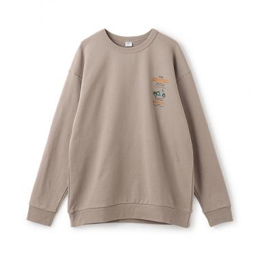 【親子リンク】乗り物プリントワイドスウェット