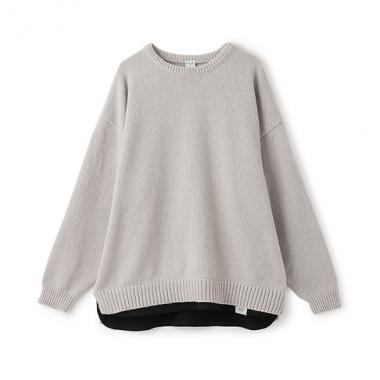 【親子リンク】洗濯機可 Dad裾レイヤードニット