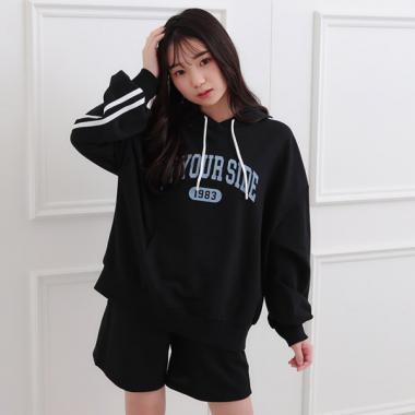 袖ラインパーカー＋ショートパンツセット