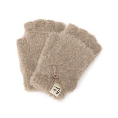 くまみみシャギーフード付きミトン