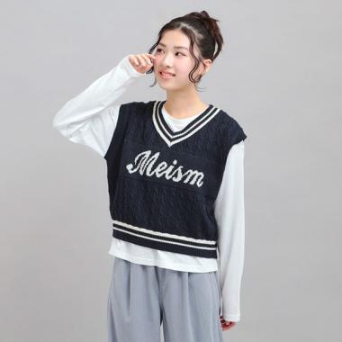 【セットアイテム】ニットベスト＋ロンT