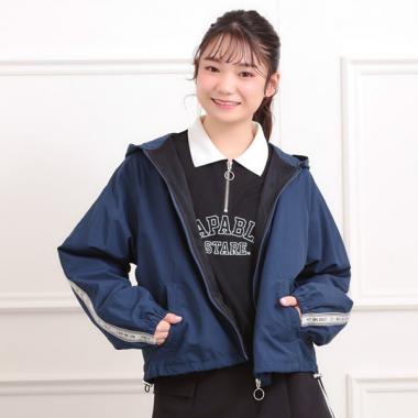 ロゴラインナイロンパーカーブルゾン