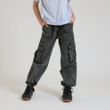 【接触冷感】デニムカーゴパンツ