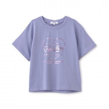 【別注】ハートロゴ箔プリントTシャツ