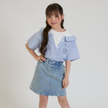 シャツドッキング半袖プルオーバー