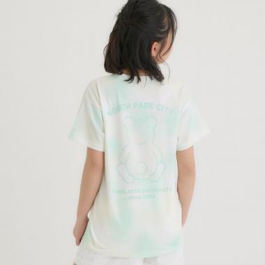 【接触冷感】タイダイ柄くまちゃんTシャツ