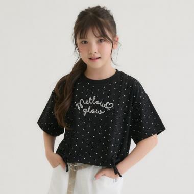 アソート柄レースアップ半袖Tシャツ