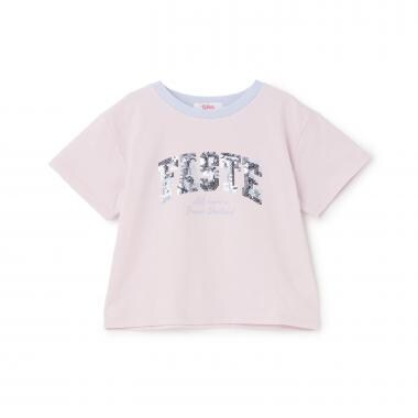 【接触冷感】キラキラカレッジリンガー半袖Tシャツ