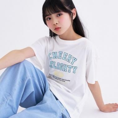 【デイリープライス】【綿100%】カレッジプリント半袖Tシャツ