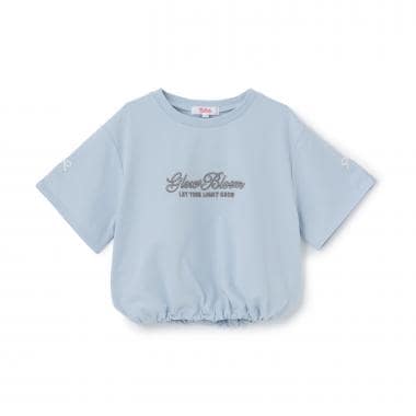 裾ドロストりぼんタック半袖Tシャツ