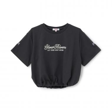 裾ドロストりぼんタック半袖Tシャツ