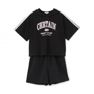 【接触冷感】半袖パーカー＋ハーフパンツセット