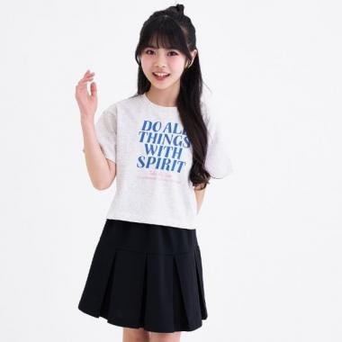 【3way/接触冷感】ロゴ半袖T＋プリーツスカートセットアップ