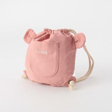 【リュックサック】【La Stella】 くま耳つきナップザック