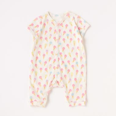 【カーバーオール/ロンパース】【オーシャン＆グラウンド】半袖ロンパスIcecream