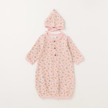 【カーバーオール/ロンパース】【オーシャン＆グラウンド】コバナガラボウシツキ2WAYドレス