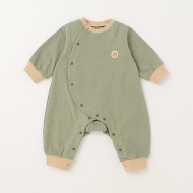 【カーバーオール/ロンパース】【オーシャン＆グラウンド】ワッペン新生児ロンパース