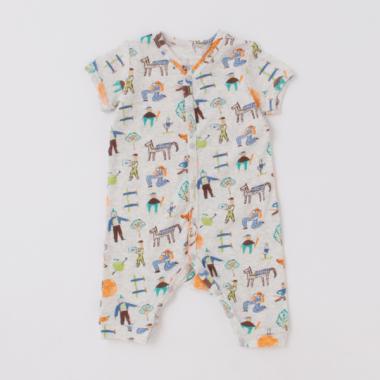 【カーバーオール/ロンパース】【オーシャン＆グラウンド】半袖ロンパースHappy Park