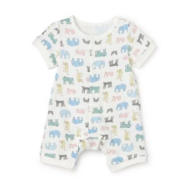 【カーバーオール/ロンパース】【オーシャン＆グラウンド】ソウガラ新生児ロンパス