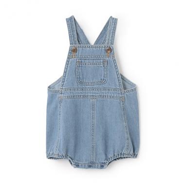 【LaStella】デニムショートサロペット