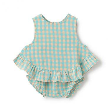 【LaStella】フリルヘムチュニックスーツ