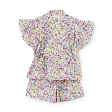 【オーシャン＆グラウンド】GIRL'Sフリルスリーブ甚平スーツ