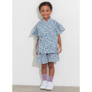 【オーシャン＆グラウンド】GIRL'Sフリルスリーブ甚平スーツ