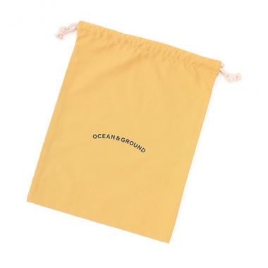 【オーシャン＆グラウンド】コットン巾着大　O&G