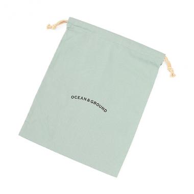 【オーシャン＆グラウンド】コットン巾着大　O&G