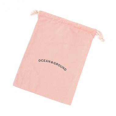 【オーシャン＆グラウンド】コットン巾着中　O&G