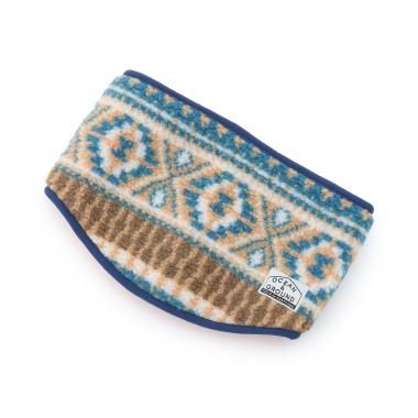 【オーシャン＆グラウンド】ジャガードボアリバーシブルネックウォーマー