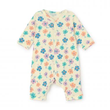 【オーシャン＆グラウンド】長袖ロンパス Painting Flower