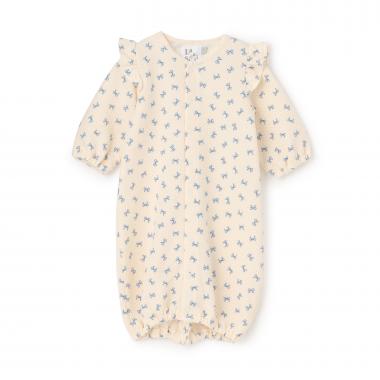 【LaStella】フリルショルダーソウガラ2WAYドレス