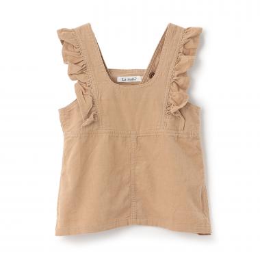 【LaStella】フリルショルダーベビージャンパースカート