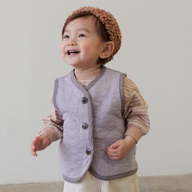 【LaStella】雲柄キルトベビーベスト