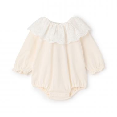 【LaStella】スカラップカラーバルーンボディシャツ