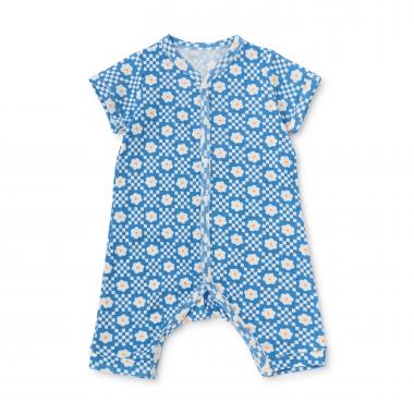 【オーシャン＆グラウンド】半袖ロンパス  Flower Tile