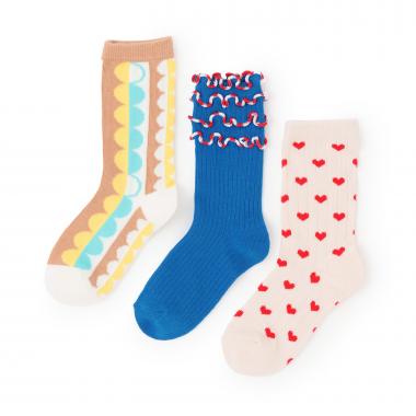 【オーシャン＆グラウンド】ガールズクルーソックス3PSET