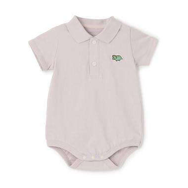 【LaStella】恐竜ワッペンポロボディシャツ