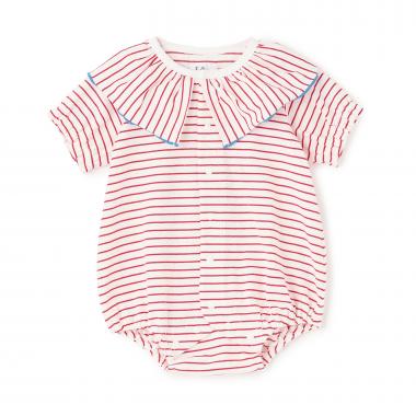 【LaStella】メロウカラーボーダーボディシャツ