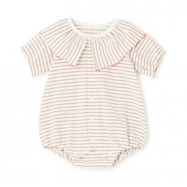 【LaStella】メロウカラーボーダーボディシャツ