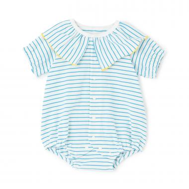 【LaStella】メロウカラーボーダーボディシャツ