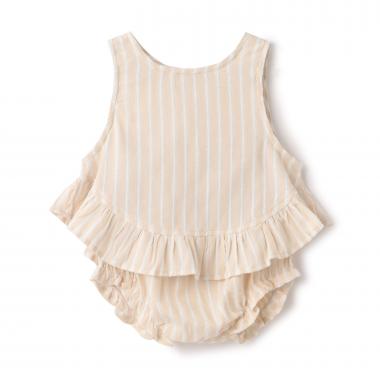 【LaStella】フリルヘムチュニックスーツ