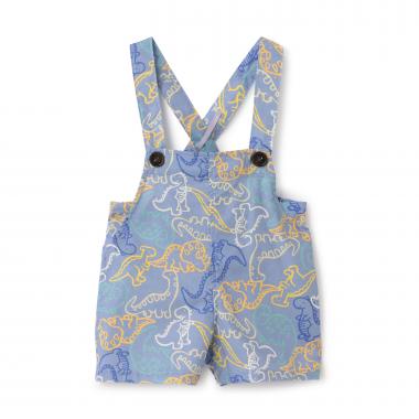 【LaStella】恐竜柄ショートサロペット