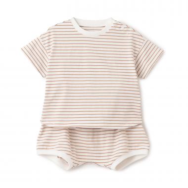 【LaStella】ボーダーベビーセットアップ
