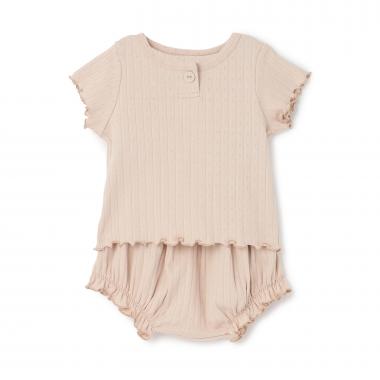 【LaStella】針抜きJQフリルベビーセットアップ