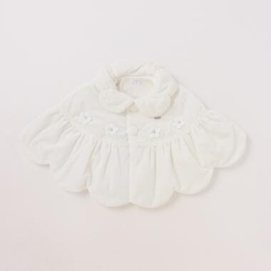 花モチーフ中綿ケープ