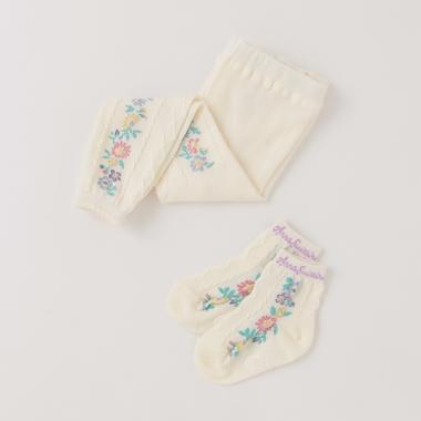 花柄レギンス&ソックスセット【日本製】