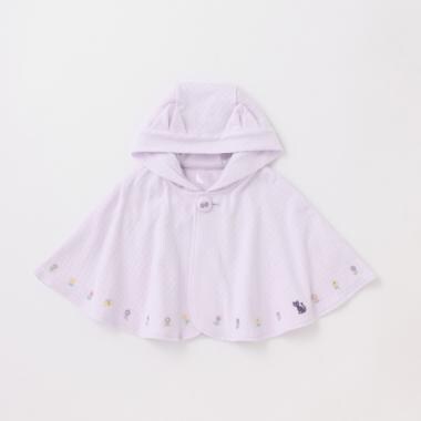ネコ耳刺しゅうケープ【日本製】